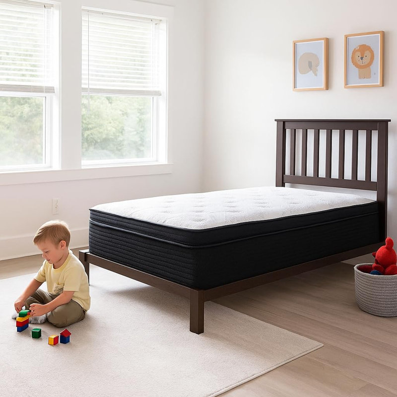 Matelas double hybride moelleux avec ressorts ensachés, Lit double