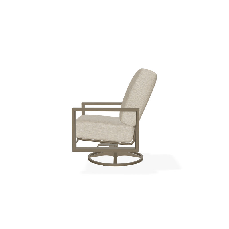 Larssen Deep Seating Cushion Swivel Rocker, Beachwood, Grasscloth Dune