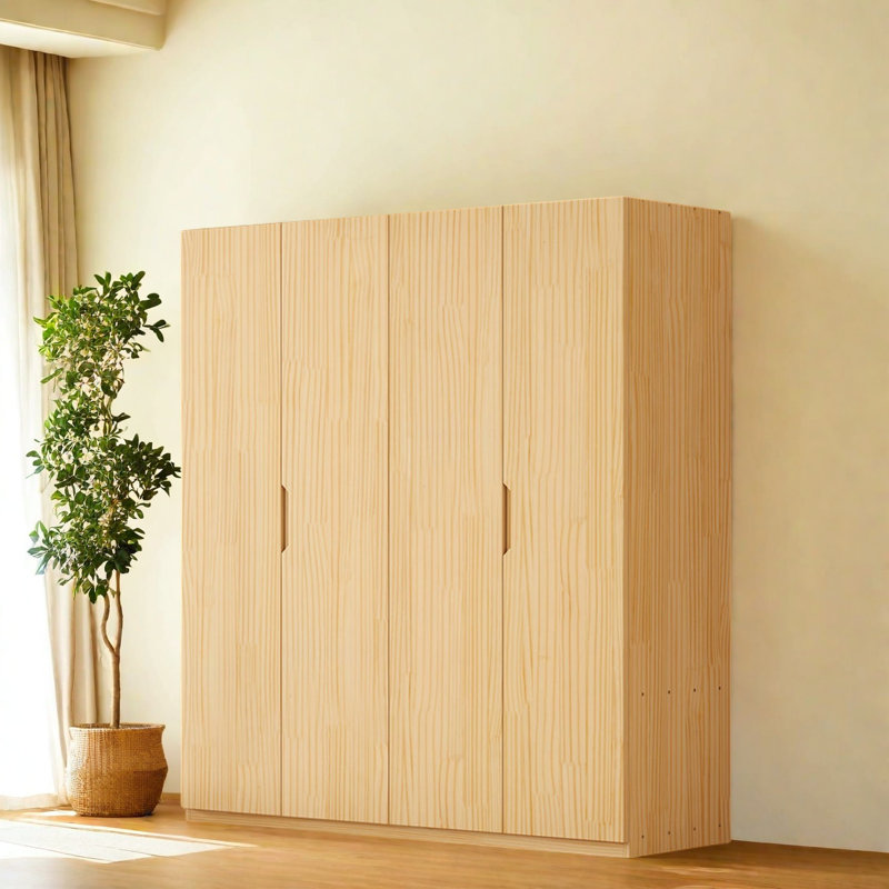 Simple Wooden Colour Wardrobe, 79" H x 55" W x 24" D