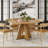 Round Dining Table For 4-7 People, Modern Wood Kitchen Table With Sturdy Metal Base, Large Round Dinner Table For Dining Room, Easy Assembly-1712559351