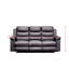 Canapé inclinable avec housse de console centrale, 3 sièges inclinables extensibles en similicuir
