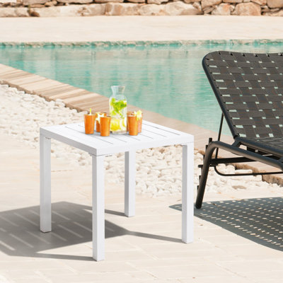 Herv Square Aluminum Outdoor Side Table