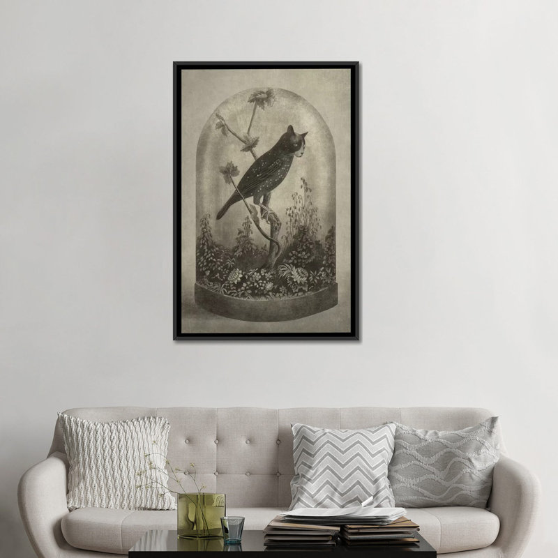 "The Curiosity" par Terry Fan, impression sur toile tendue, Toile encadrée noire, Pas de tapis, H 48 po x l 32 po x P 1,5 po