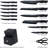 Hunter.dual 15 Pcs Kitchen Knife Set With Block Self Sharpening, Dishwasher Safe, Anti-Slip Handle, Black
