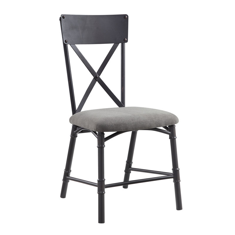 Pohlits 18'' H Upholstered Metal Side Chair