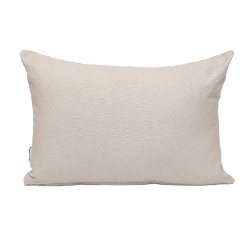 Parkland Collection Transitional Solid Natural 18" x 12" Pillow, Natural