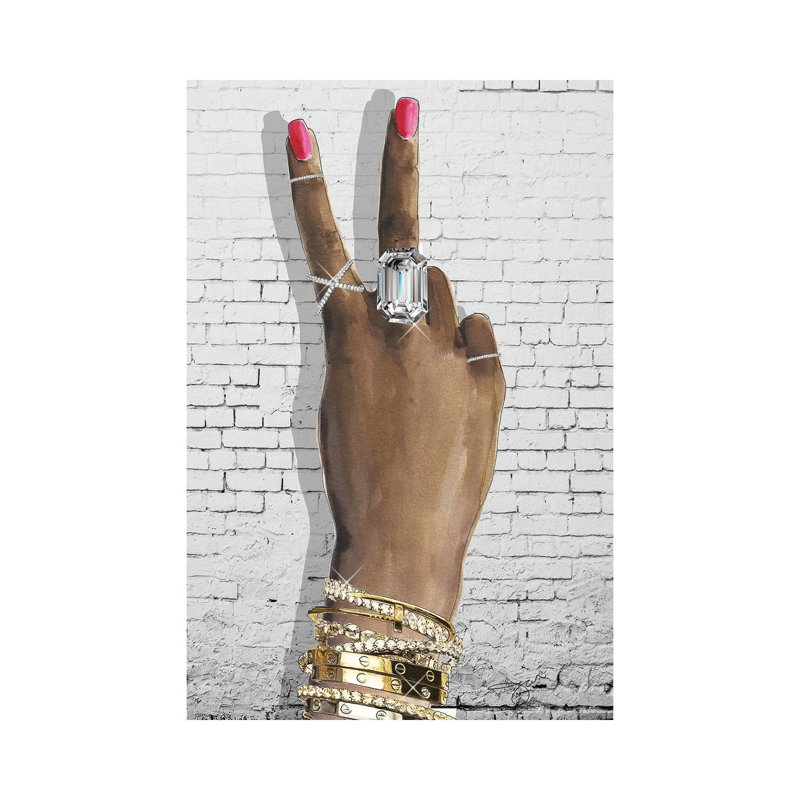 Peace And Love by Studio One - Wrapped Canvas Gallery-Wrapped Canvas Giclée, 45.72cm H x 30.48cm W