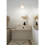 Champa 1 - Hardwood Floating Nightstand with Drawer - Left Shelf Bedside Table for Bedroom