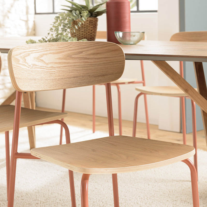 Cedric 45cm H Stacking Side Chair, Orange