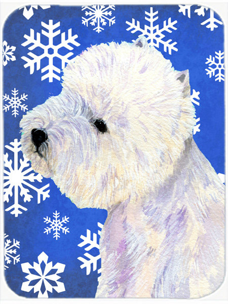 Planche à découper en verre westiee allée de vacances Ashlynn, Bleu / Blanc