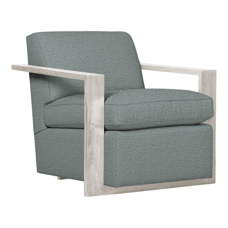 Thom Filicia Home 32" Wide Upholstered Armchair, Casa Blanca, Tuck Cobalt