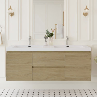 Ensemble de meuble-lavabo mural 60 po