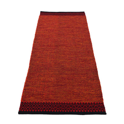 Kilim Mia Hand Woven Flatweave Cotton Red Rug