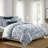 Bronte Cornflower Blue Cotton Duvet Cover Set-121676703