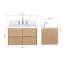   Ensemble de meuble-lavabo mural ovale simple 36 po avec comptoir en quartz blanc de 1,5 po Ensuko-1280237270-1280237273