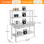Table de travail robuste en acier inoxydable avec tablette et 3 tiroirs