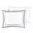 8 Piece Bedding In Grey Full/Queen - Comforter With Solid White Reverse Quilt Stylish Quilting