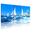 Nautique, voiliers, océan, vagues, phare, ensemble de 3 toiles murales-678984990