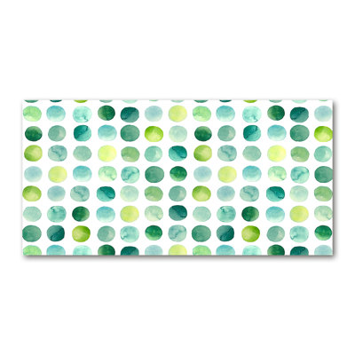 Green Dots - No Frame Print on Canvas