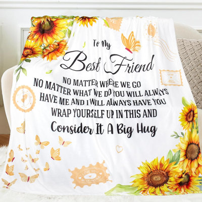 Cadeaux d'anniversaire Best Friend pour femme, couverture Best Friends, cadeaux Bestie pour femme, cadeau d'amitié pour femme Best Friend, cadeau To My Friends pour BFFs, Soul Sister, jeté chaleureux 30 po x 40 po
