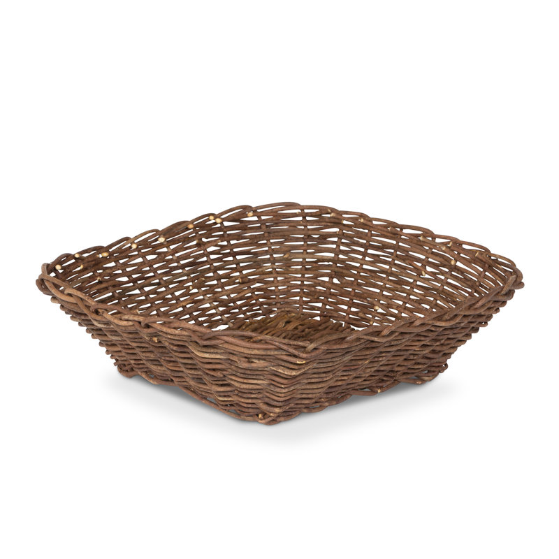 Island Palm Rattan Trays, Set of 3