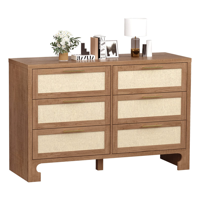 Commode à tiroirs en bois Burlap Design