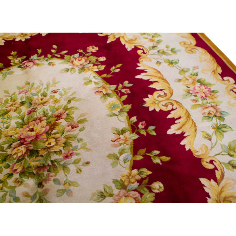 Hand Knotted Wool Floral Area Rug