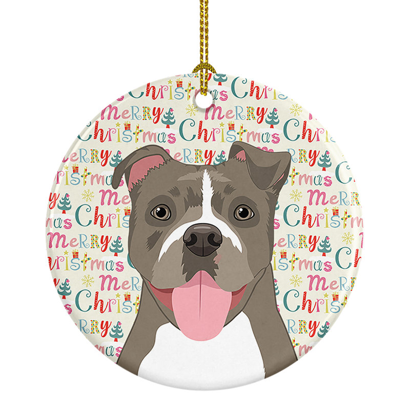 Ornement suspendu en céramique Pit Bull 2