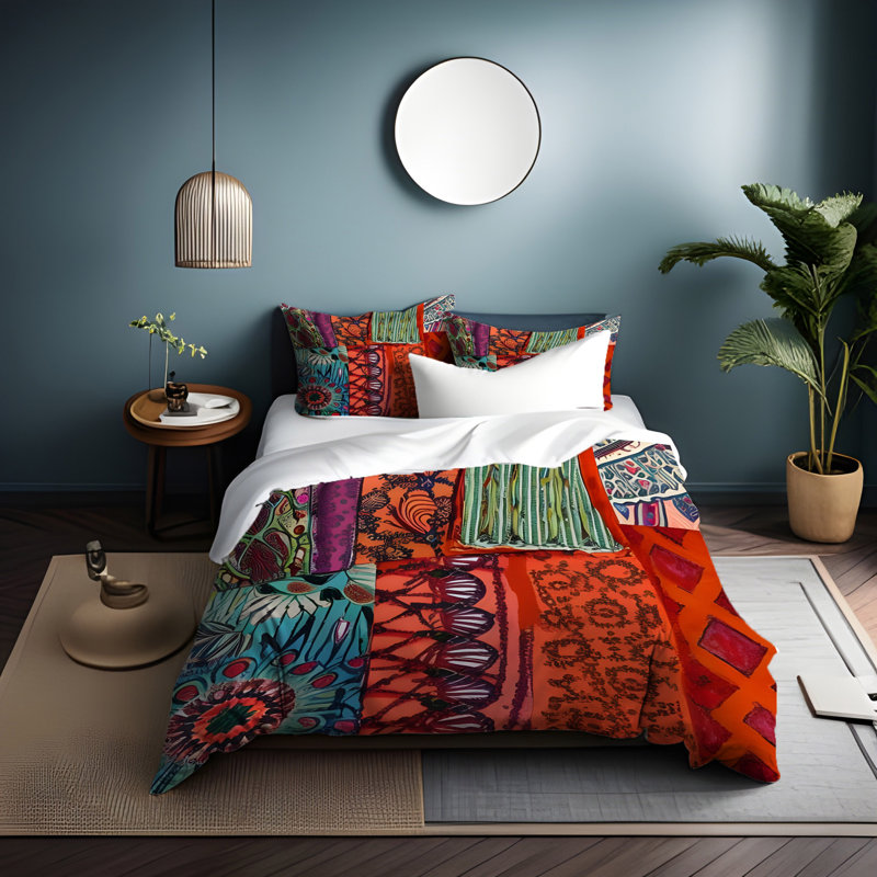 Literie, Housse de couette grand + 2 grandes taies décorat