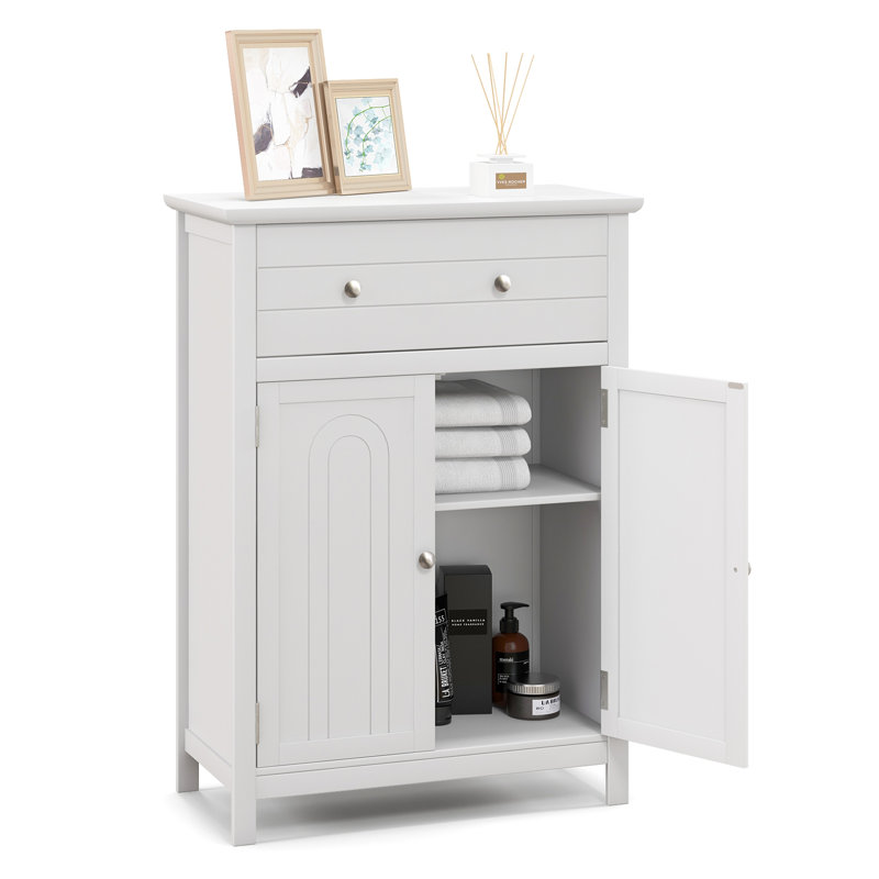 Agassi Freestanding Bathroom Cabinet, White