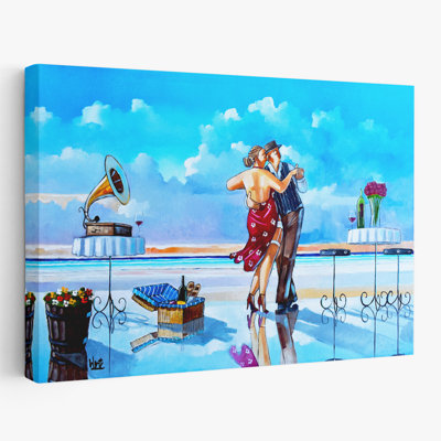 Coucher de soleil Lambada - Figurative Beaches Dance Romance Art