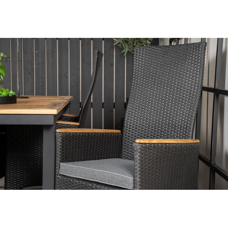 Navya 4 - Person Patio Dining Set with Extendable Rectangular Table , Cushions Included
