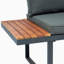 Ensemble de conversation modulaire d'extérieur en osier de 5 pièces avec conversation et ensemble de conversation avec table d'appoint et coussins foncés 4 pièces
