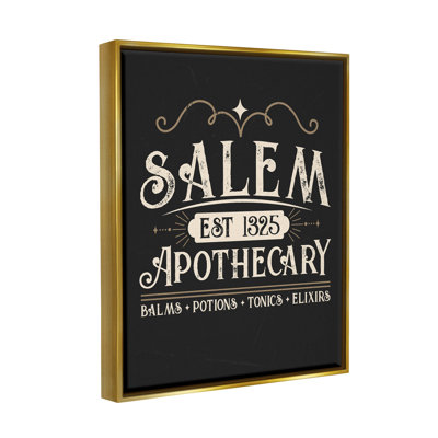 «Salem Apothecary Vintage Sign» par Angela Nickeas - art textuel sur bois