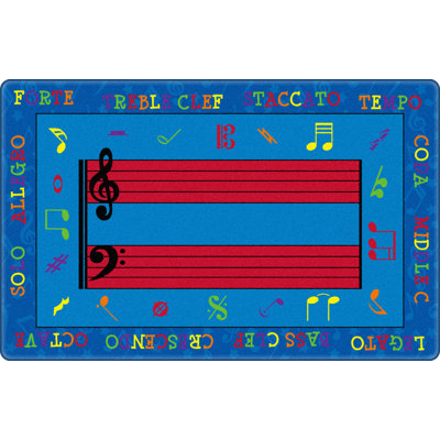 Tapis bleu / rouge Mccann