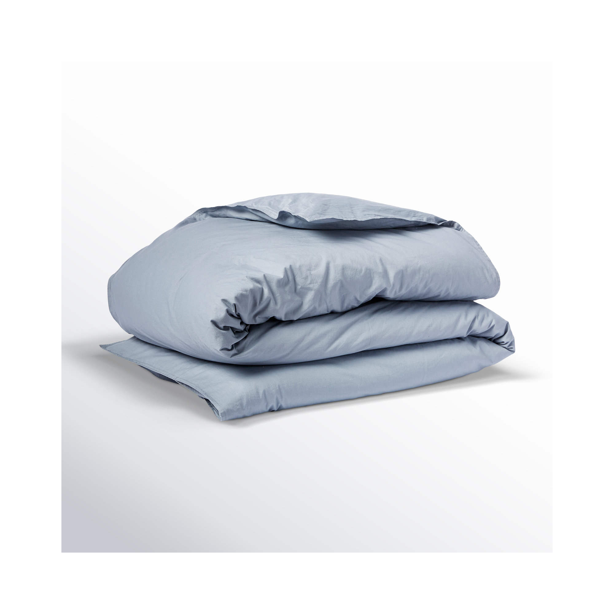 Organic Percale Duvet Cover, Steel Blue, King/Cal King Duvet Cover