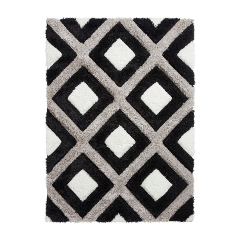Olympia area rug Machine Woven Rectangle Black, Rectangle 120 x 170cm