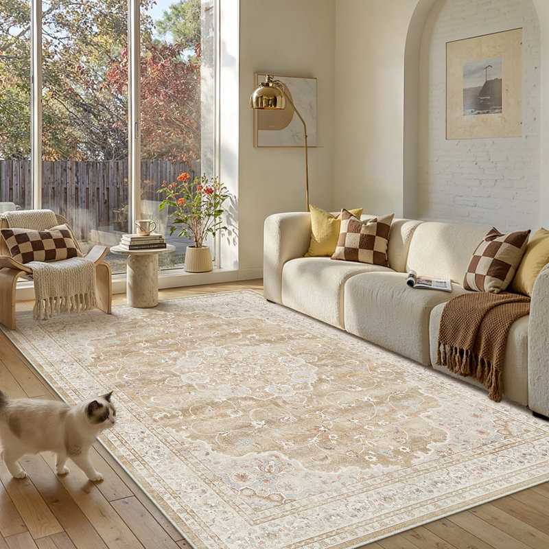 Tapis rétro Soren, Brun, Rectangle 6'3" x 8'6"