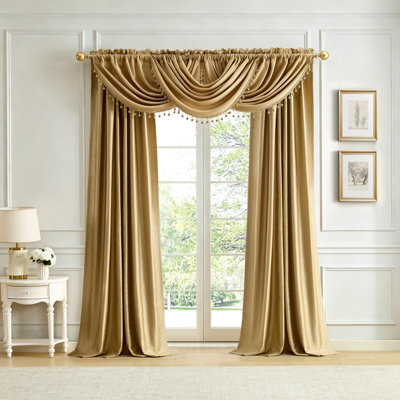 Cantonnière en fausse soie Lenox Imperial - l 42 po x L 22 po