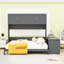 Grand lit escamotable mural avec bureau, armoires de rangement et tablettes-1004277195