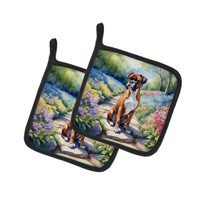 Caroline's Treasures Floral Polyester Potholder Set