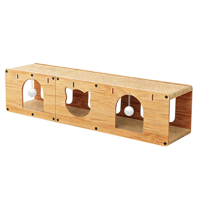 Jouet interactif confortable résistant aux égratignures, tunnel à griffer pour chat, protection contre les égratignures pour meuble, 100 * 24 * 24cm