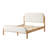 Ardin Solid Wood Bed With Boucle Upholstery-372184699-372184697