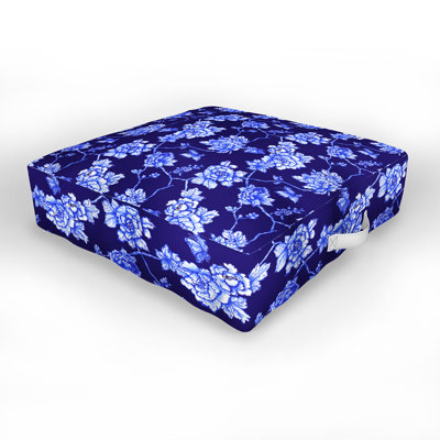 Indoor / Outdoor Floral Floor Pillow