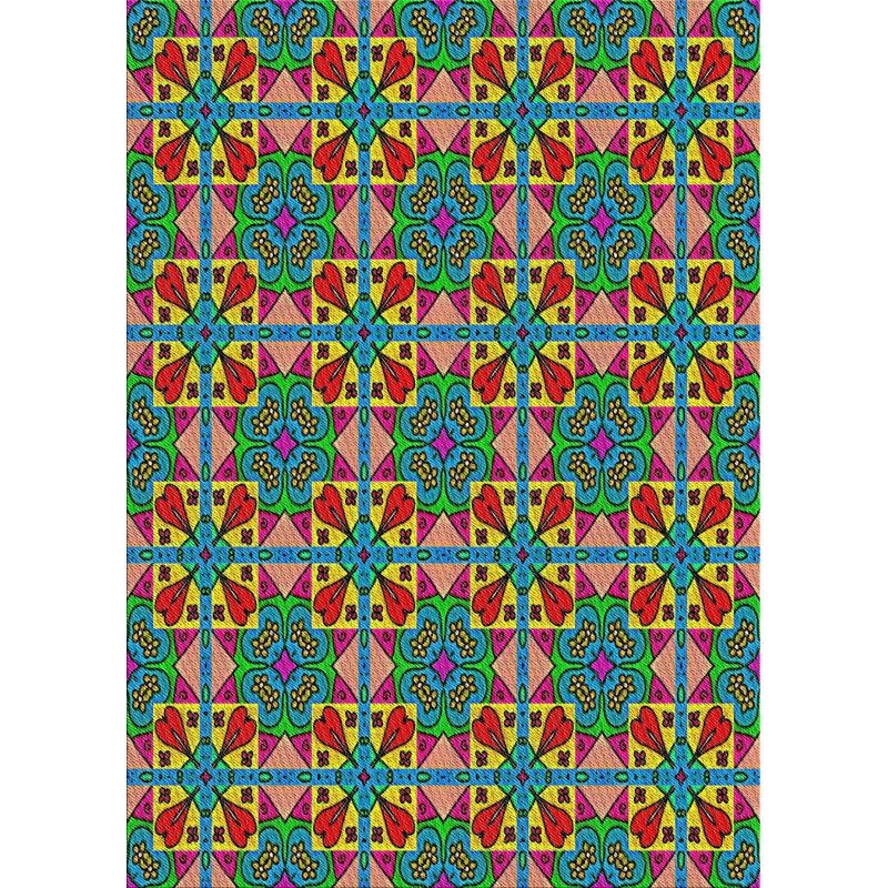 Tapis de la surface bleue en laine touffeté à la main Pellegrin