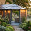 Gazebo Penguin Florence Solarium 3,66 m x 5,49 m, toit en polycarbonate couleur ardoise-17534885-90546242