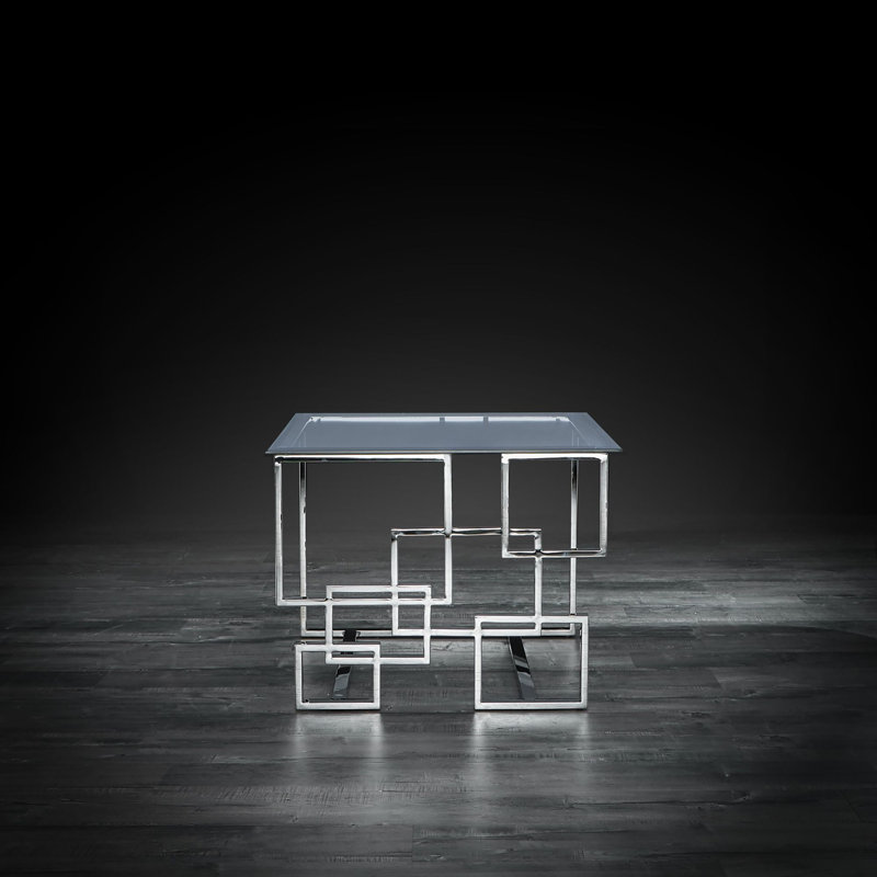 Table de bout en verre, Argent