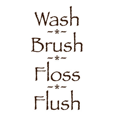 Décalcomanie murale lavage, brosse, fil, chasse