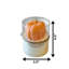 Bougie parfumée citrouille et pomme de 7,6 cm (3 po) dans un pot cylindrique en verre transparent