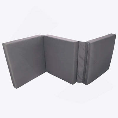 Lounge Chaise Set, Acacia Solid Wood With  LOUNGE CUSHION (Dark Gray+TRIPLE FOLDS) - Matching Cream Version Available